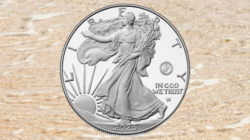 US Mint 250th Anniversary Marine Corps Silver Proof Coin