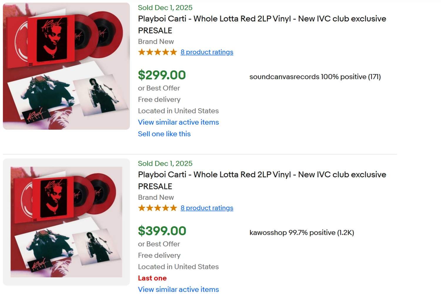 Whole Lotta Red IVC for Sale