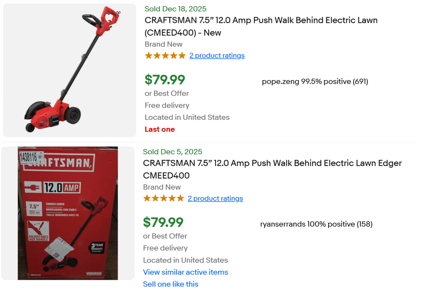 Craftsman CMEED400 Cordless Edger for Sale