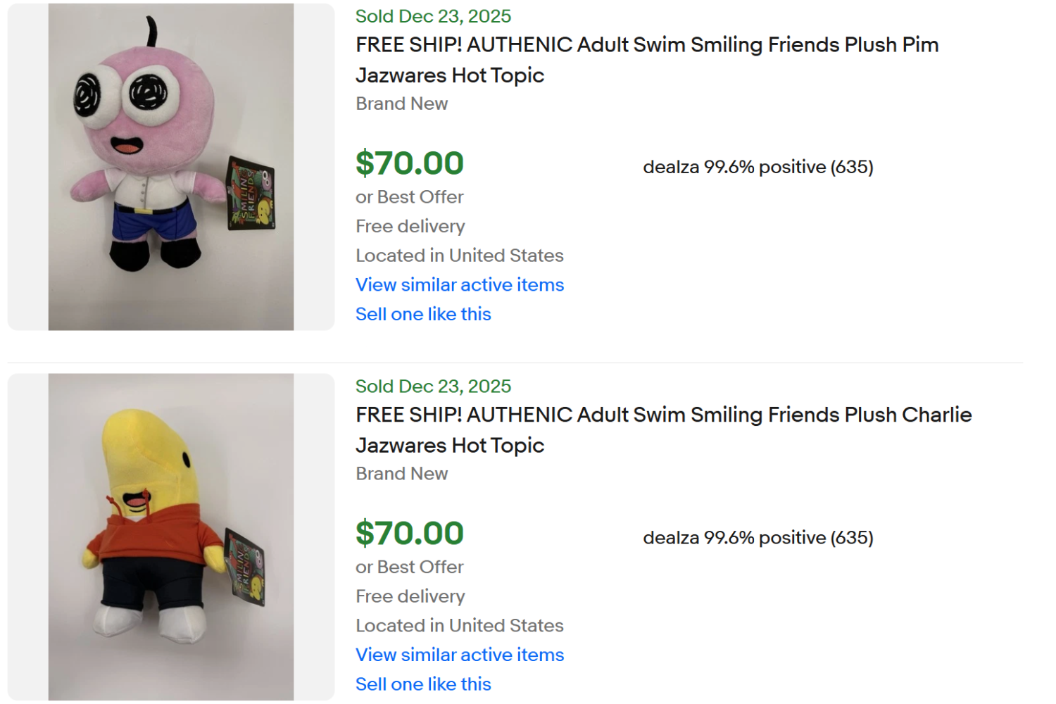 Smiling Friends Jazwares Plush for Sale