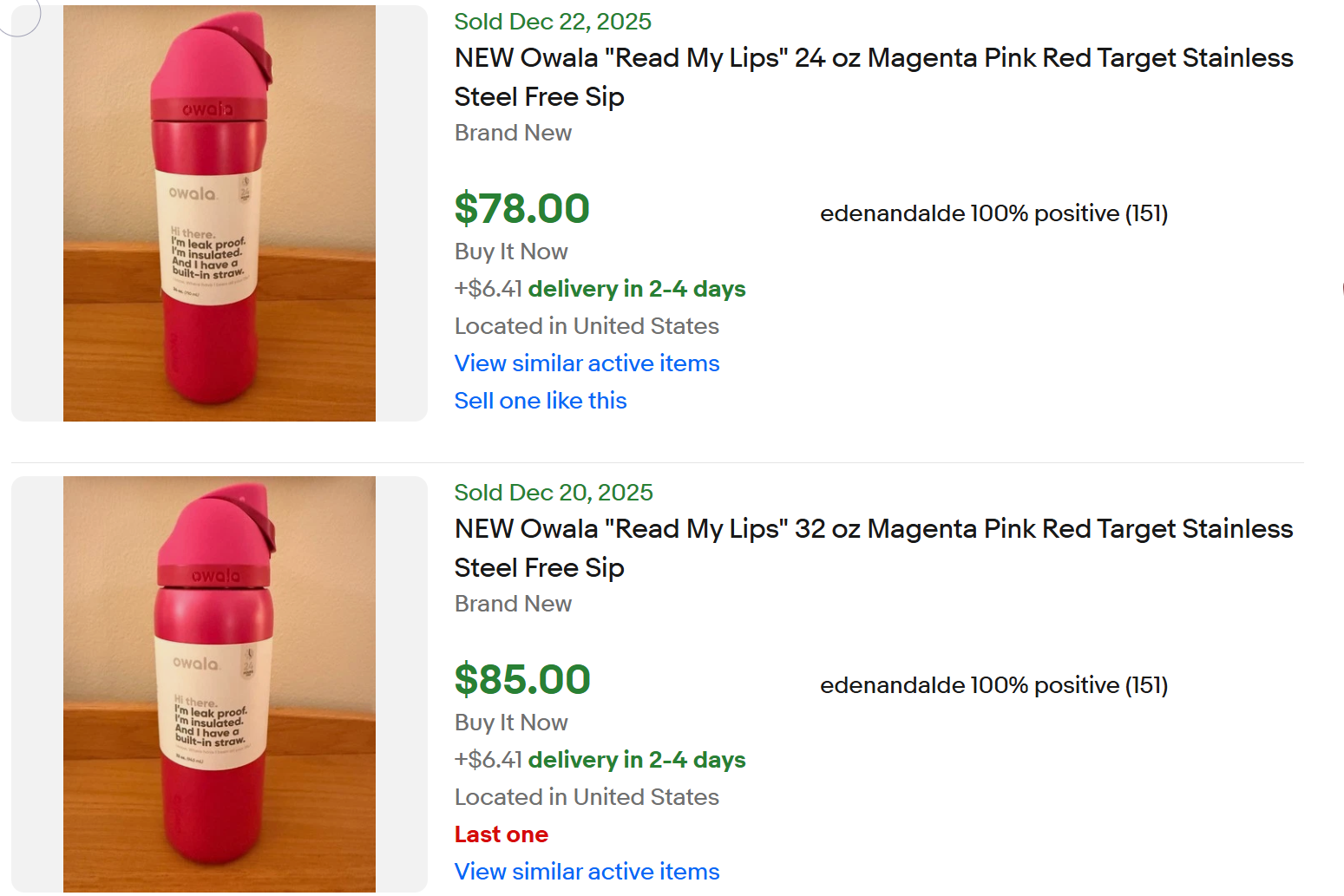 Owala Read my Lips for Sale