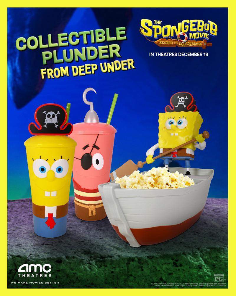 SpongeBob Movie Popcorn Bucket Rowboat AMC