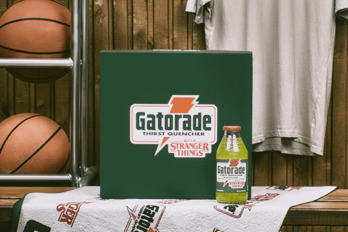 Stranger Things Gatorade Glass Bottle