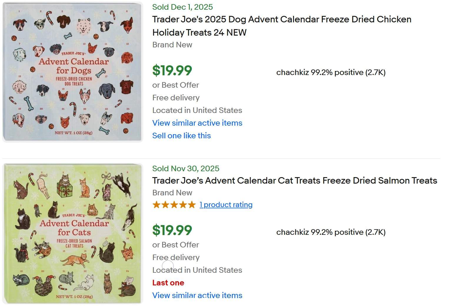 Trader Joe Dog Calendar for Sale