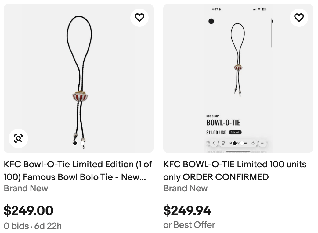 KFC Bowl-o-Tie For Sale