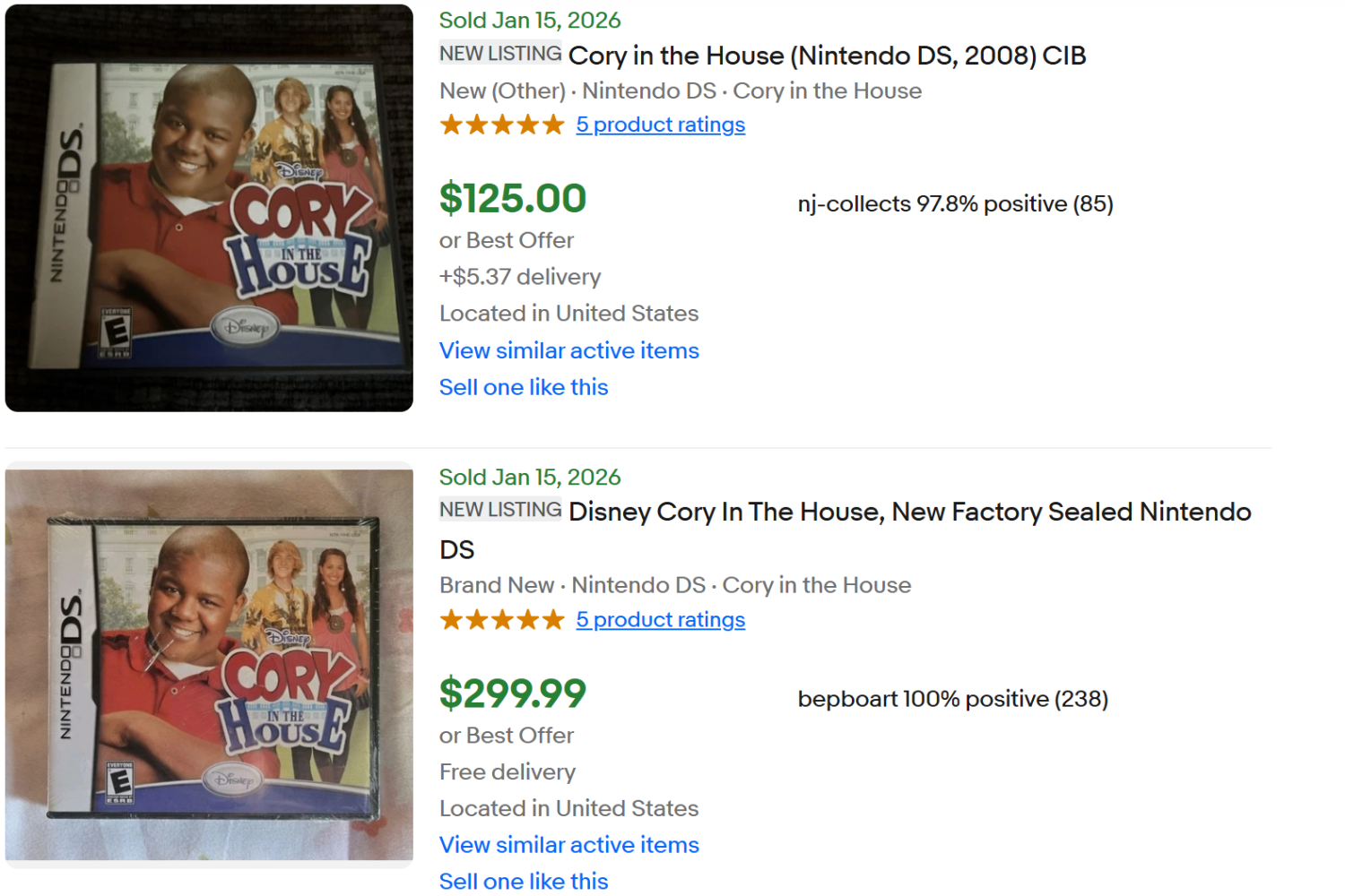 Cory House DS Game for Sale