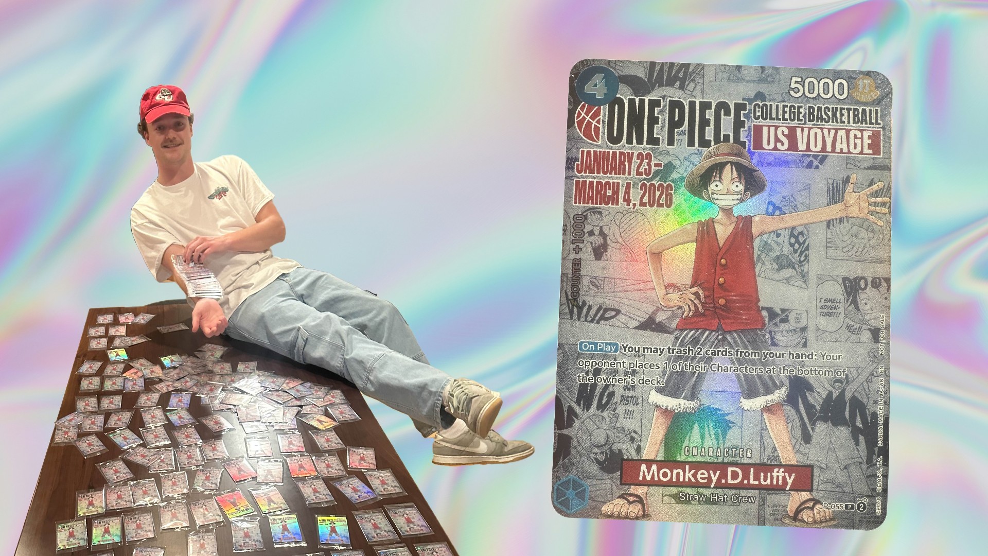 One Piece Luffy College Basketball Reseller