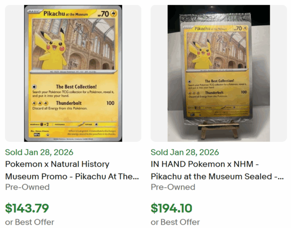 How to Get a Pikachu at the Museum Pokemon Card - Resell Calendar