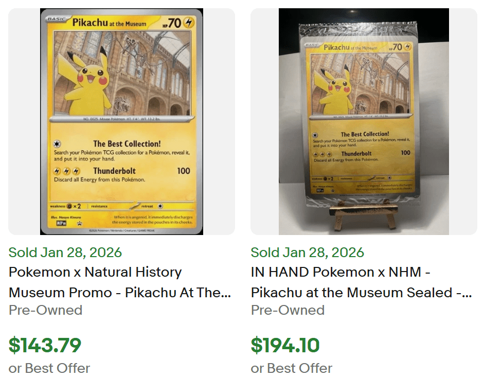 Pikachu Museum Promo Card for Sale
