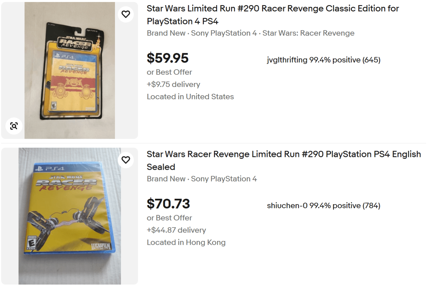 Star Wars Racer Revenge for Sale