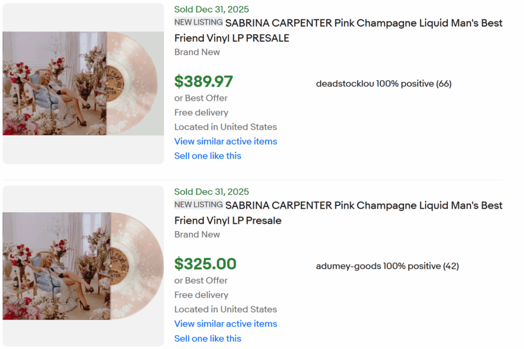 Scalpers Score Sabrina Carpenter s Pink Champagne Vinyl Resell Calendar Scalpers Score Sabrina Carpenter s Pink Champagne Vinyl Resell Calendar