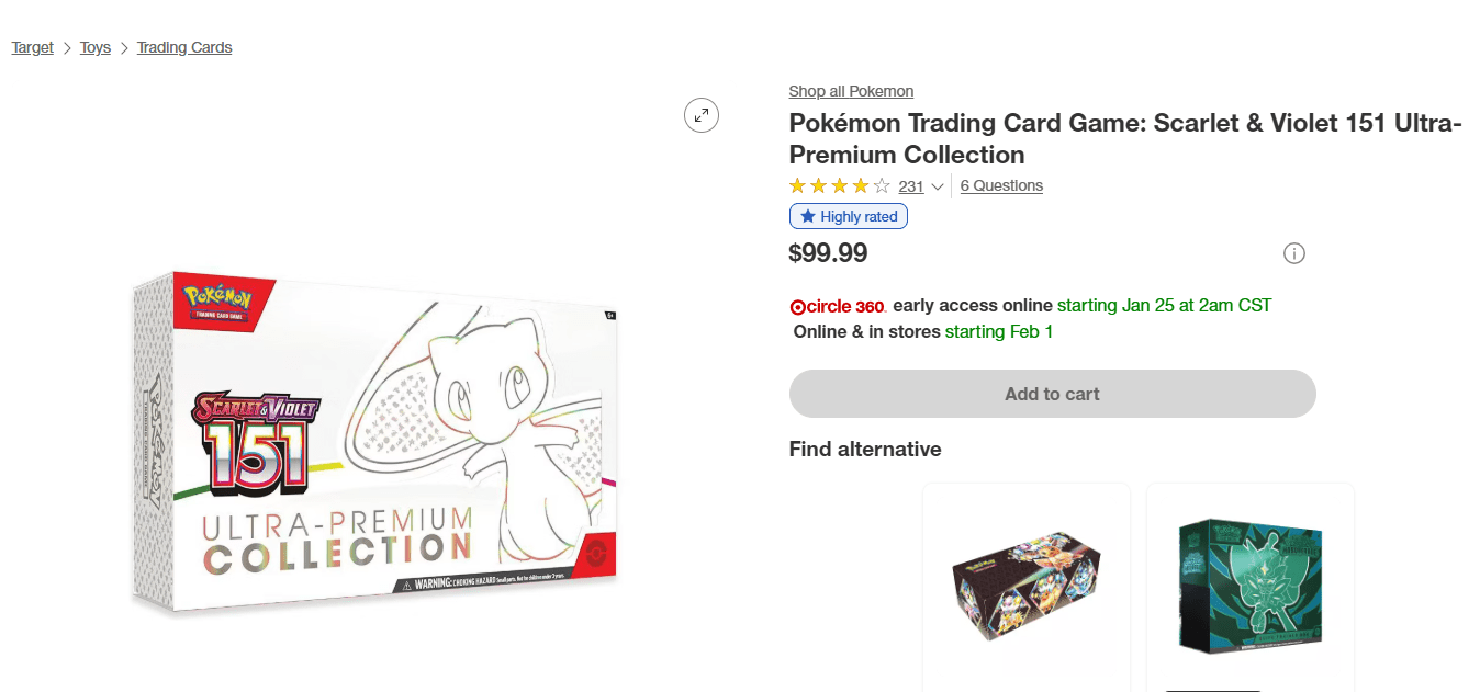 Pokemon 151 UPC Circle 360 Target