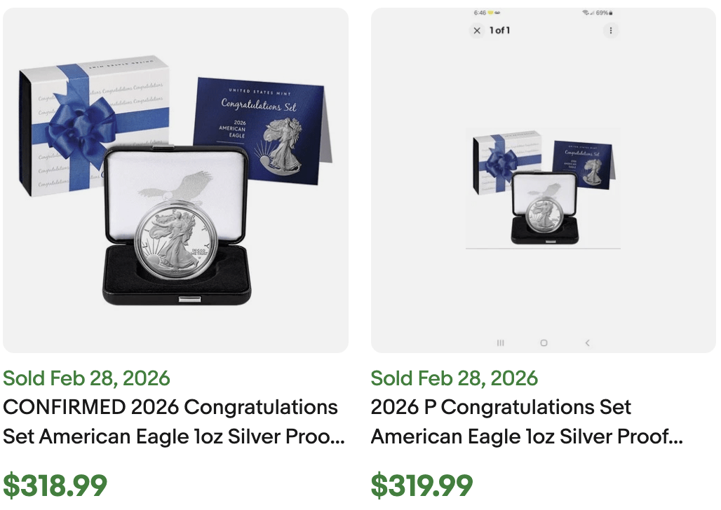 Us Mint 2026 Congratulations Coin Sets listed for sale on eBay