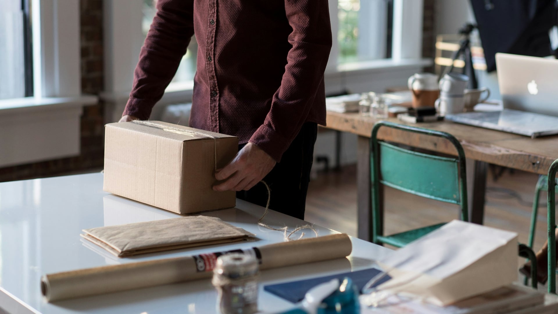 Reseller shipping a package for an eBay sale