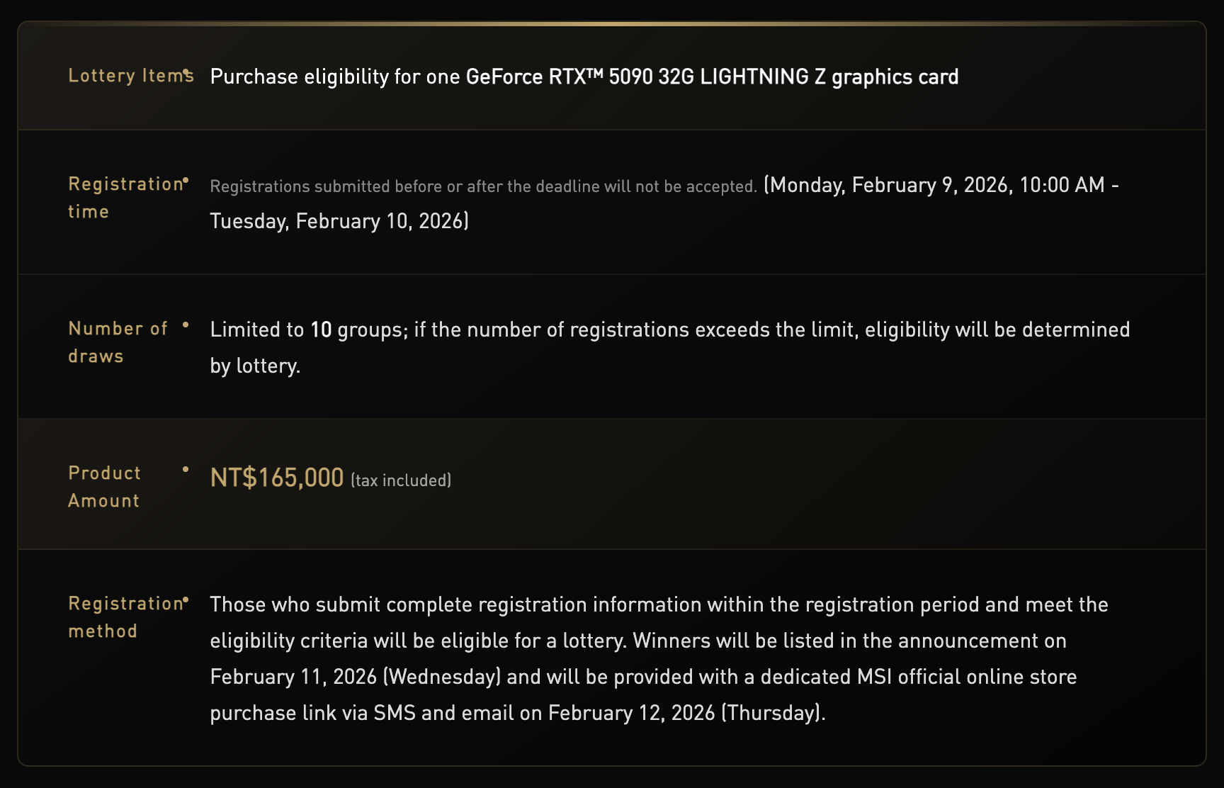 MSI Lightning Z 5090 Graphics Card