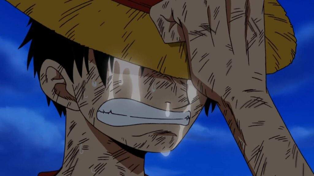 Luffy crying because the One Piece college basketball promo was canceled