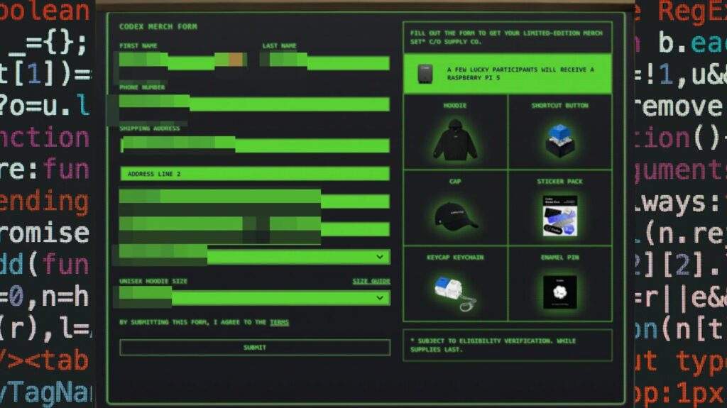 OpenAI Super Bowl Codex Merch