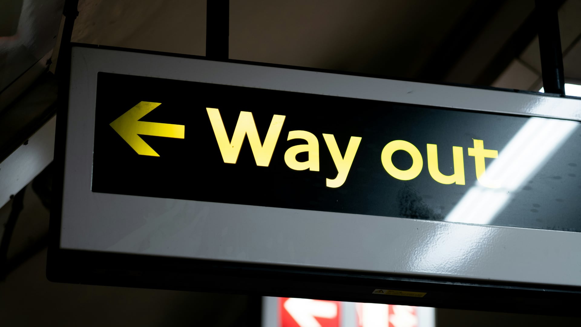 Sign with the words "Way Out"