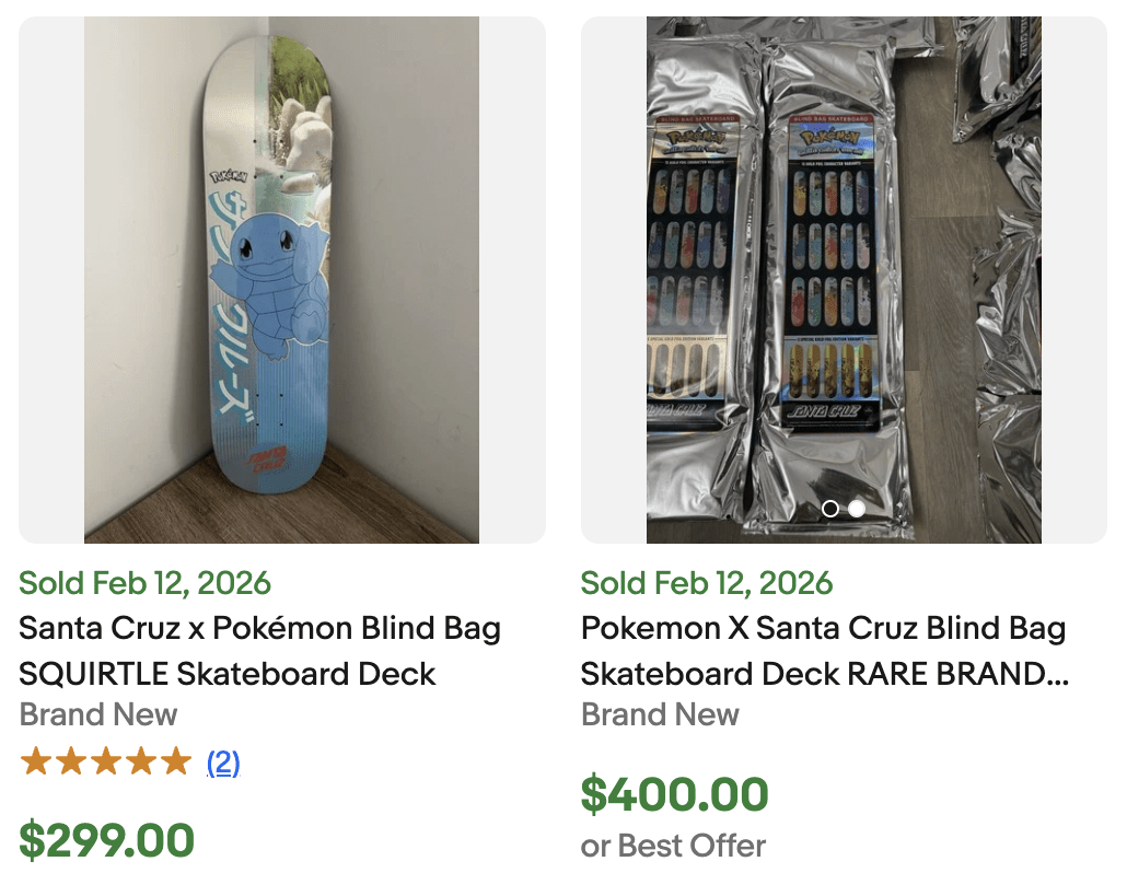 Santa Cruz Pokemon Skateboard for Sale