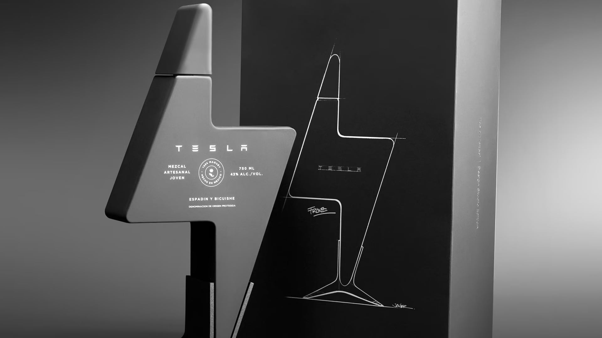 Tesla Mezcal Restock Signed Bottle Tequila