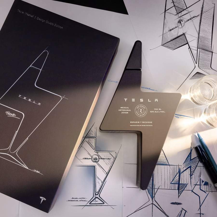 Tesla Tequila Signed Bottle Franz Javier