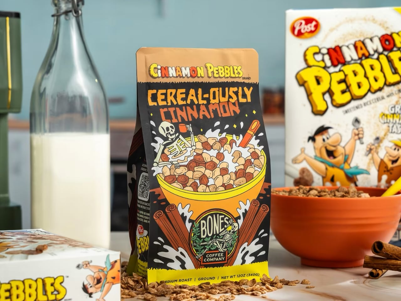 Bones Coffee Cereal Milk Cinammon Pebbles