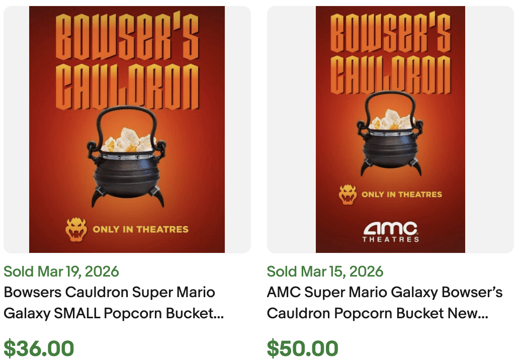 Bowsers Cauldron Mario Popcorn Bucket eBay
