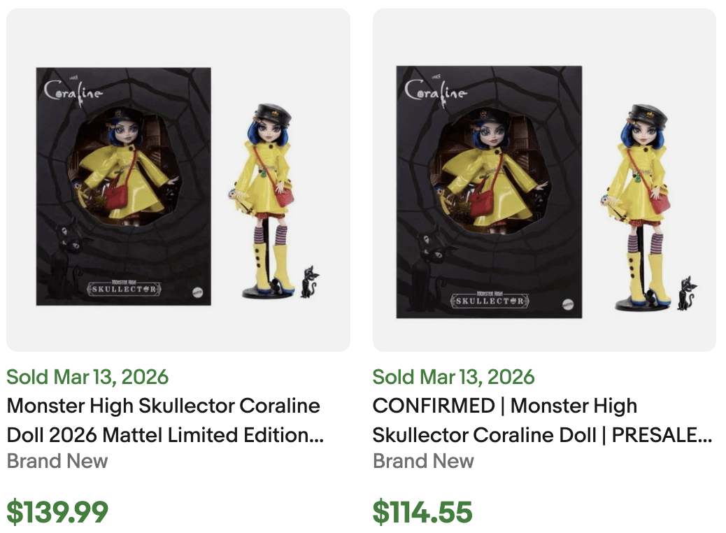 Coraline Monster High Doll for Sale