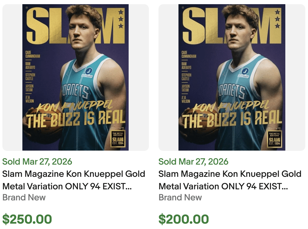 Kon Knueppel Gold Slam for Sale