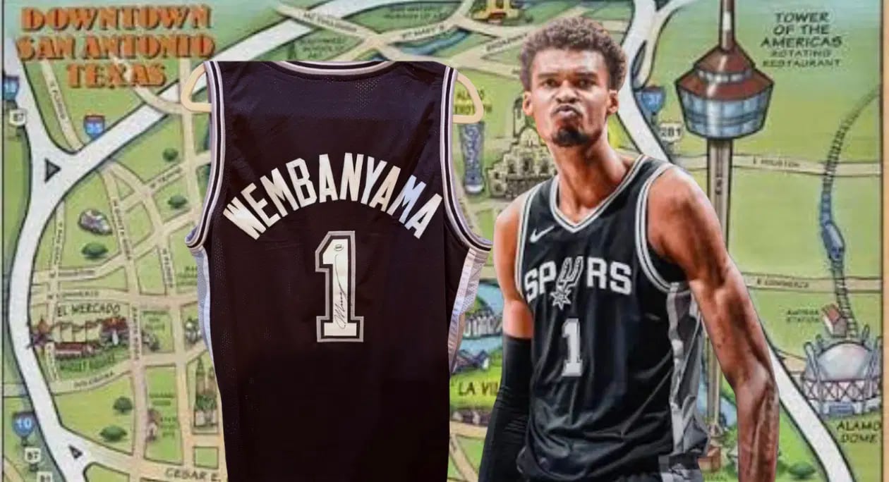 Wemby Signed Giveaway Jersey Roundtable