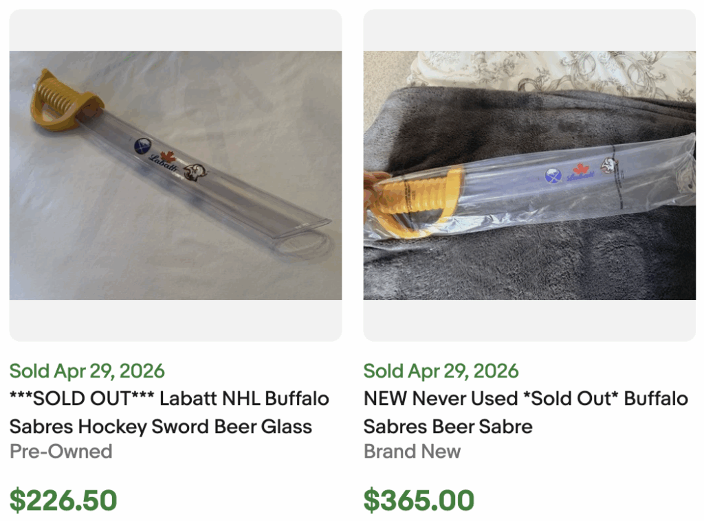 Buffalo Sabres' Beer Sabres are Reselling Online - Resell Calendar