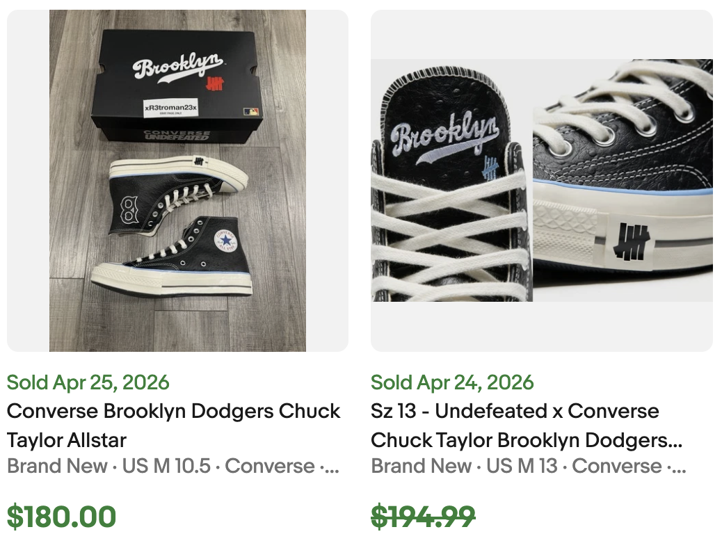 Converse Dodgers Chuck Sneaker for Sale