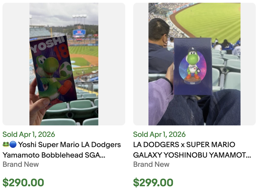 Dodgers Yoshi Bobblehead for Sale