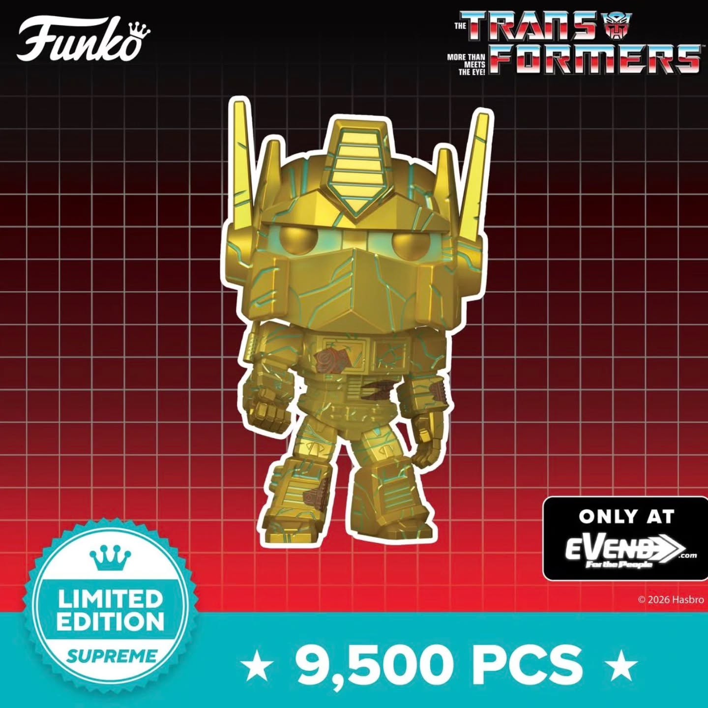 Gold Battle Damaged Optimus Prime Funko