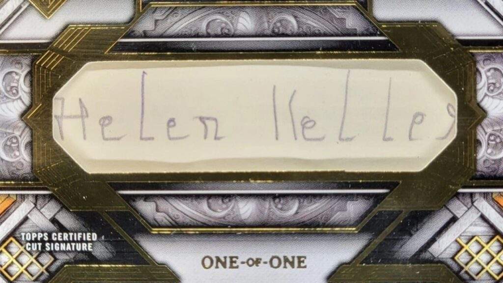 Helen Keller Autograph Topps Card Auction
