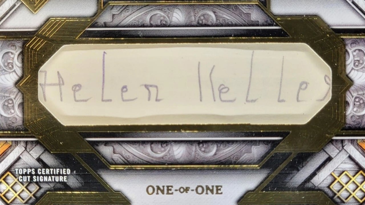 Helen Keller Autograph Topps Card Auction
