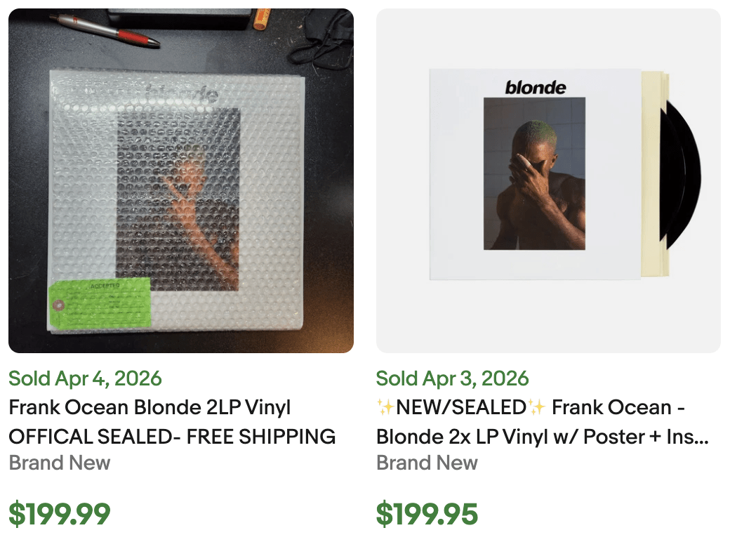 Frank Ocean Blonde Vinyl for Sale