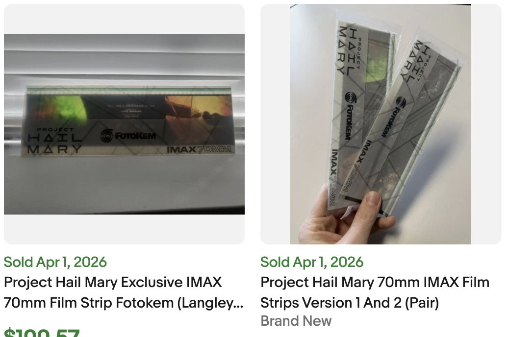Project Haul Mary Film Strip for Sale