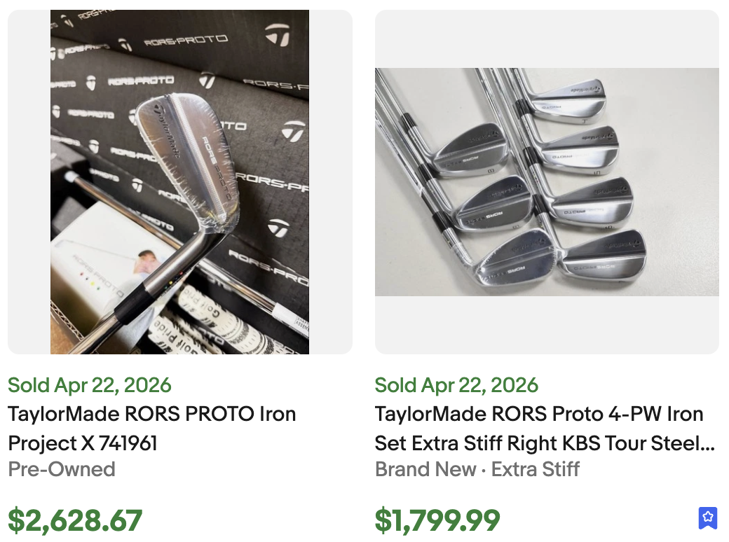 TaylorMade Rors Proto Irons for Sale