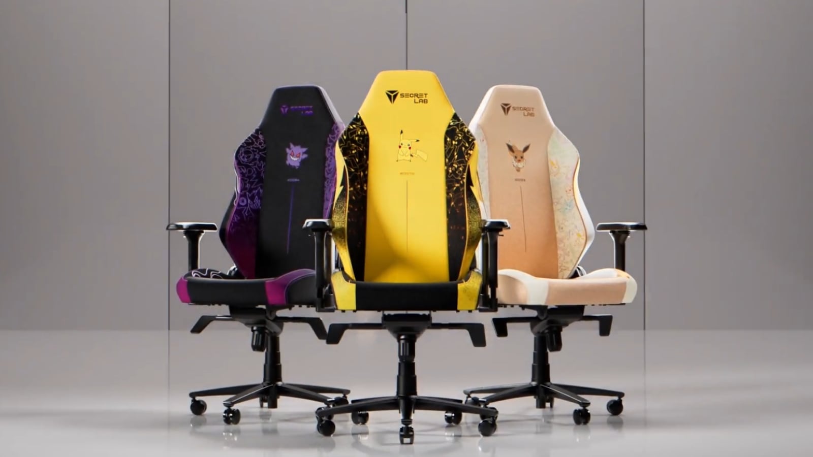 SecretLab Pokemon Chair Gengar Pikachu Eevee