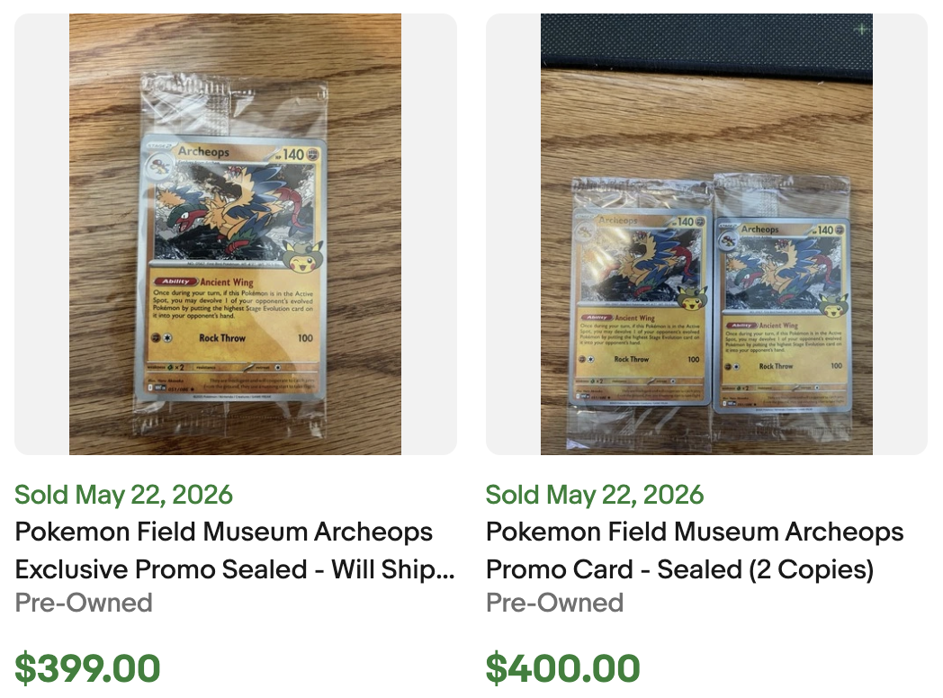 Museum Archeops Pokemon Promo for Sale