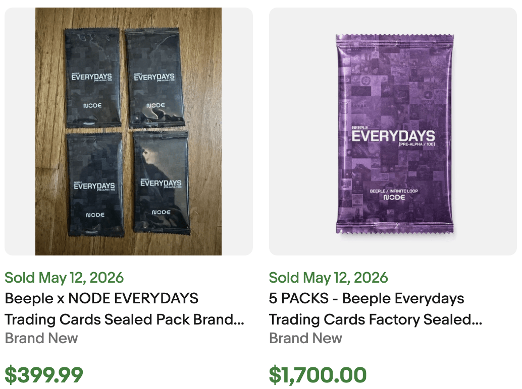 Beeple Trading Cards Everydays for Sale