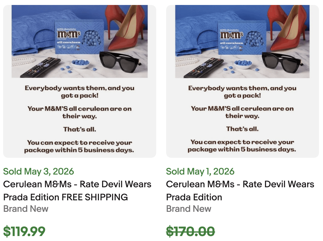 M&Ms All Cerulean for Sale eBay