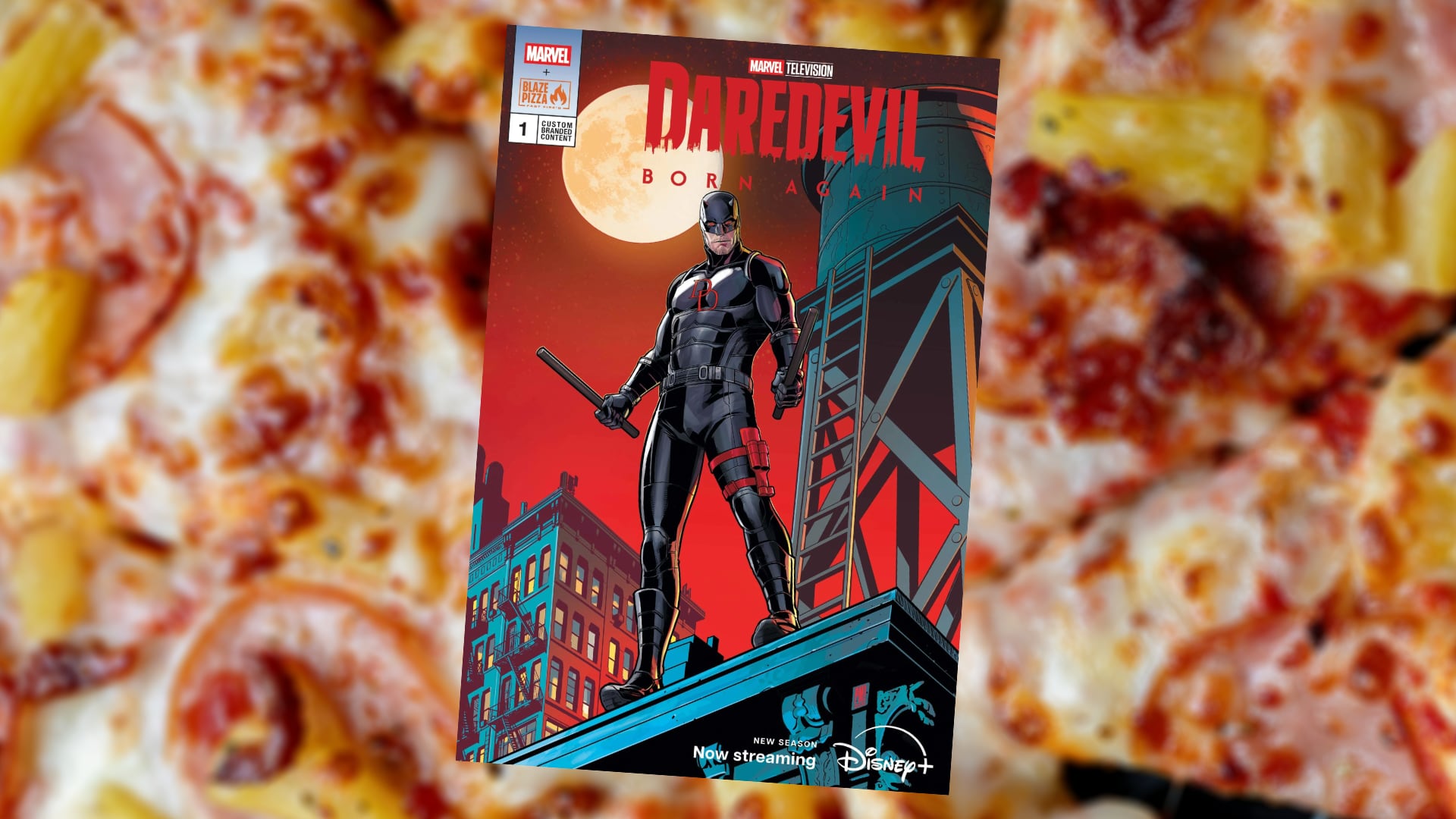 Blaze Pizza Daredevil Born Again Comic