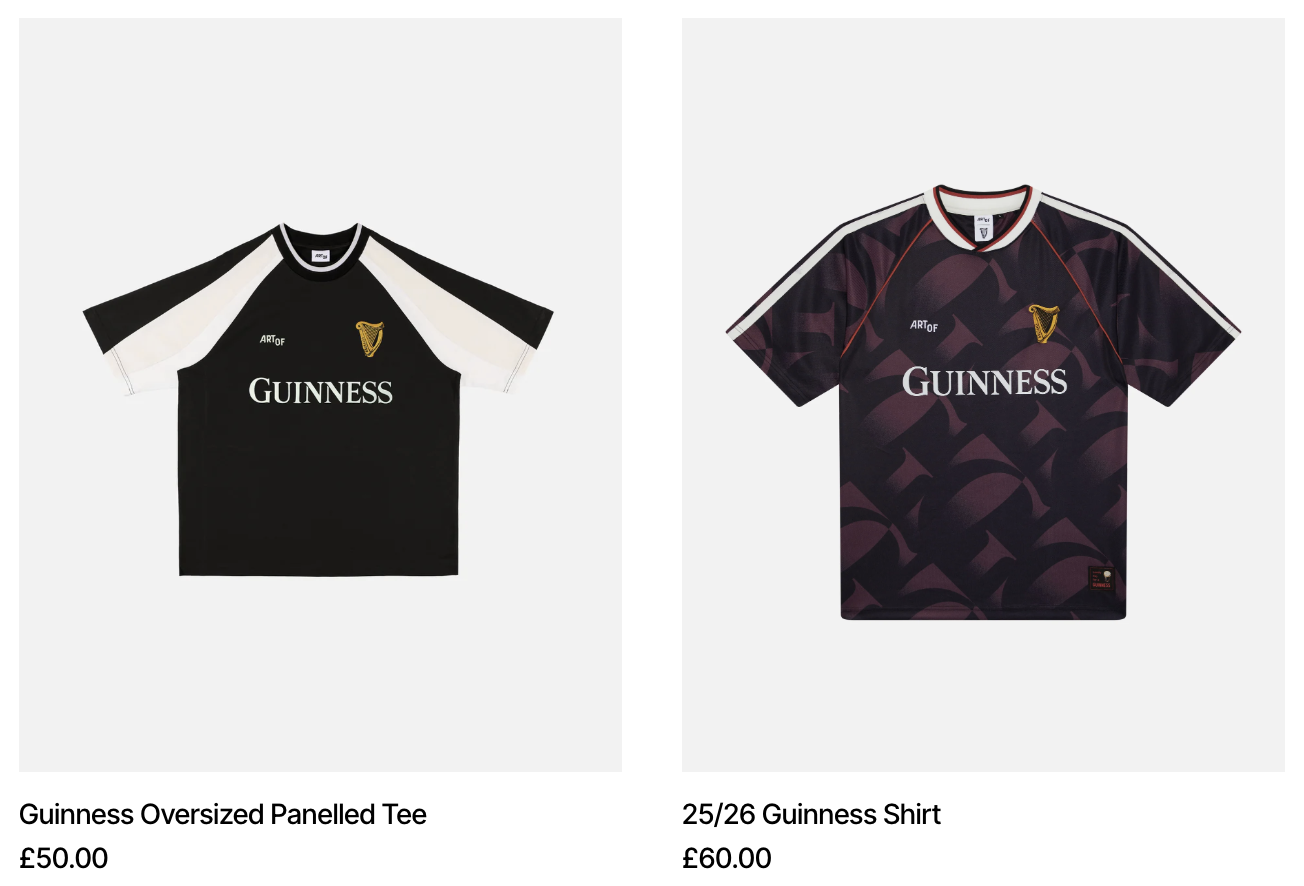 Guiness Art Of Jersey Shirt Collaboration
