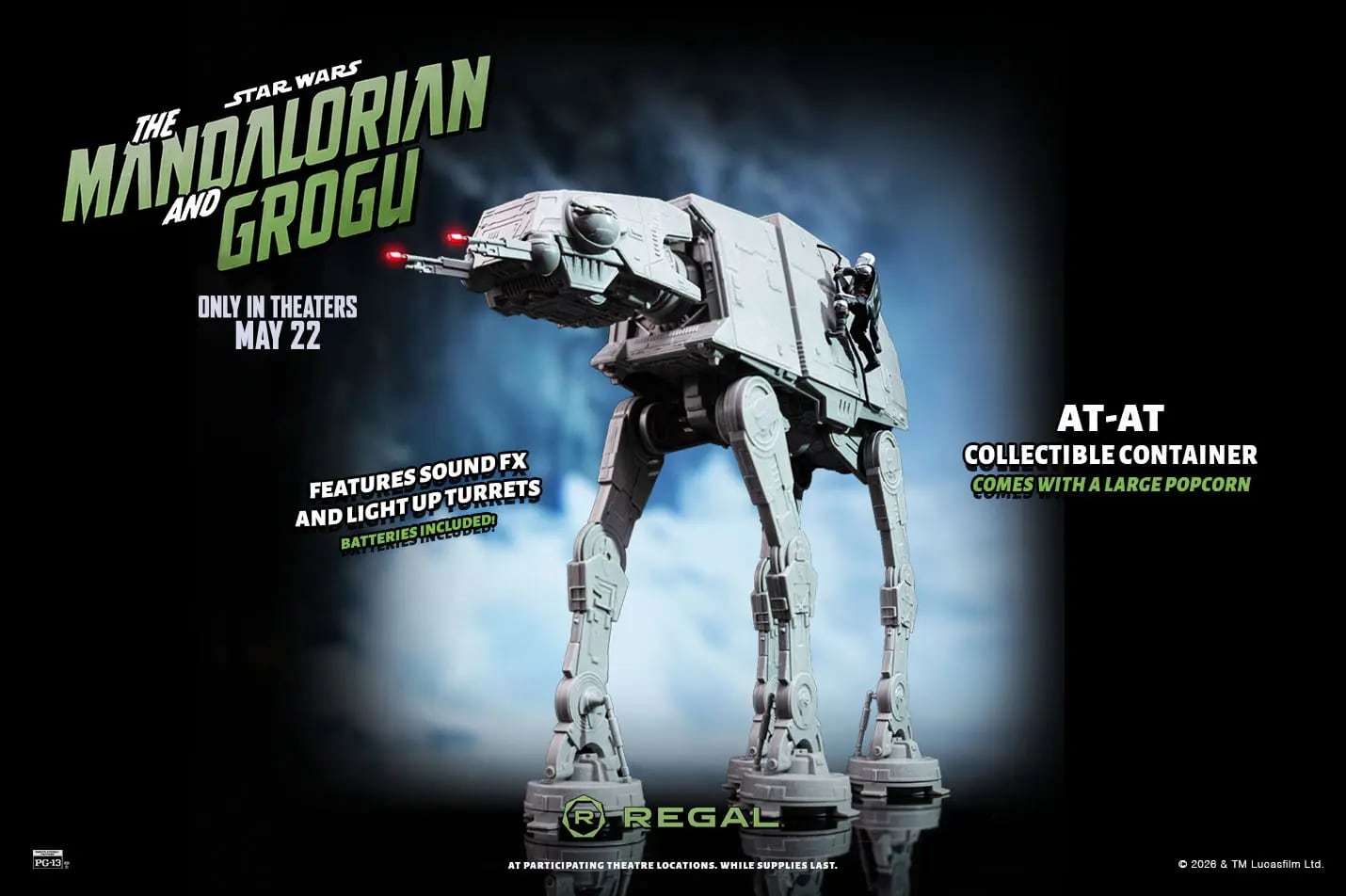 Mandalorian Grogu AT-AT Popcorn Bucket