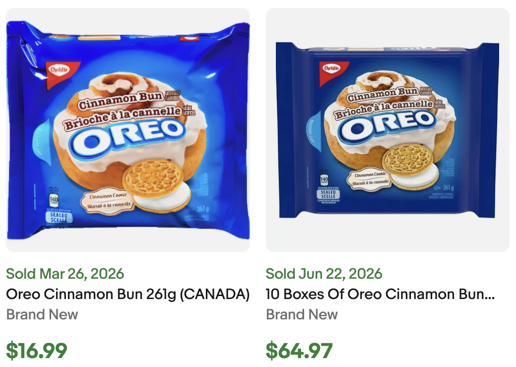 Canada Cinnamon Bun Oreo for Sale