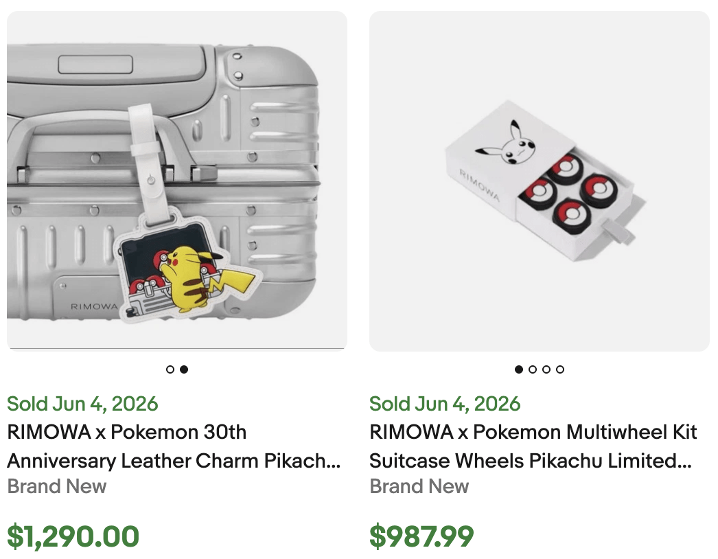 Pokemon Rimowa Leather Charm for Sale
