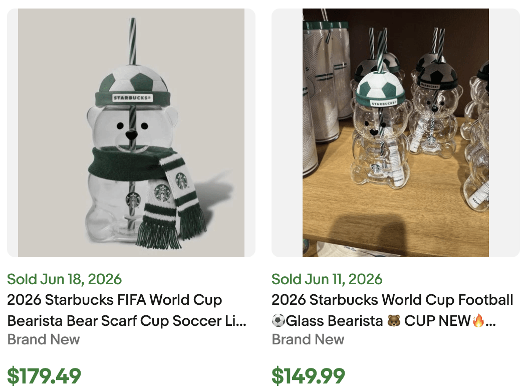 Starbucks Bearista World Cup for Sale