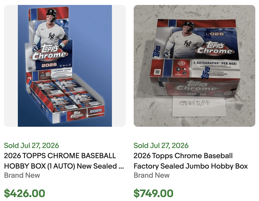 2026 Topps Chrome Baseball for Sale
